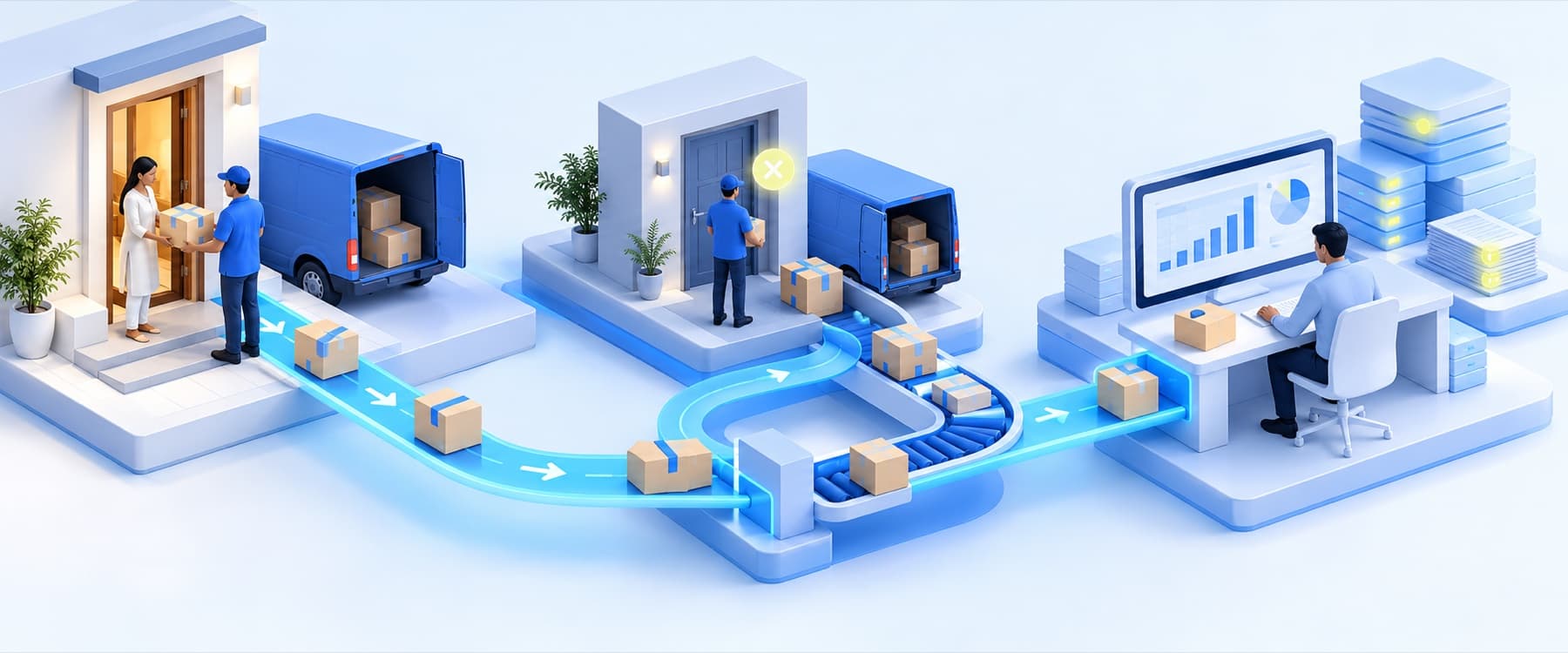 Cash on delivery, a failed delivery retry and a connected finance review